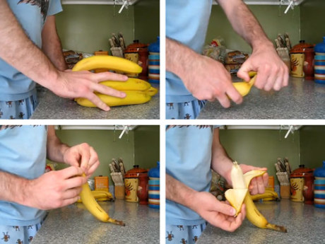 Aprire una banana nel modo giusto
