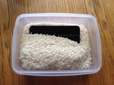 Cellulare nel riso