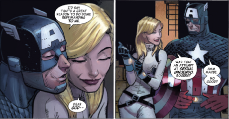 Captain Aemrica tuba con Sharon Carter